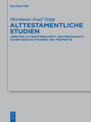 cover image of Alttestamentliche Studien